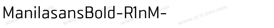 ManilasansBold-R1nM字体转换