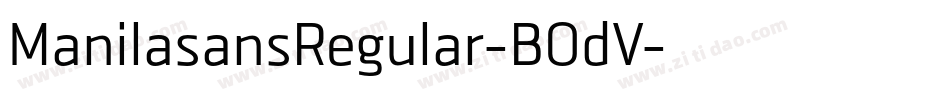 ManilasansRegular-BOdV字体转换