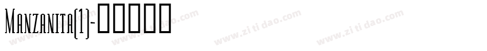 Manzanita(1)字体转换