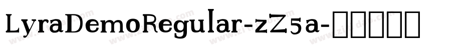 LyraDemoRegular-zZ5a字体转换