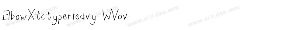 ElbowXtctypeHeavy-WV0v字体转换