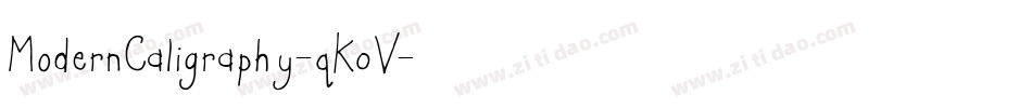 ModernCaligraphy-qK0V字体转换