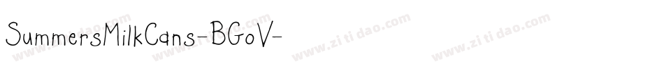 SummersMilkCans-BG0V字体转换 SummersMilkCans-BG0V字体转换