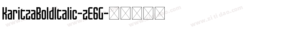KaritzaBoldItalic-zE6G字体转换