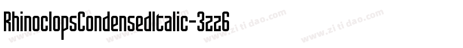 RhinoclopsCondensedItalic-3zz6G字体转换