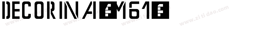 Decorina-zm61字体转换