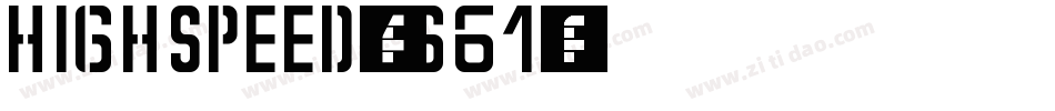 HighSpeed-zg61字体转换