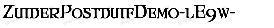 ZuiderPostduifDemo-lE9w字体转换