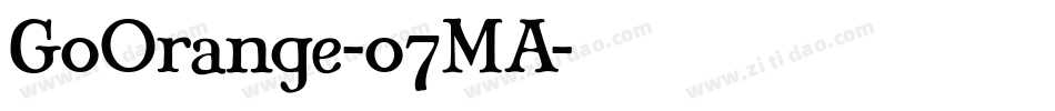 GoOrange-o7MA字体转换