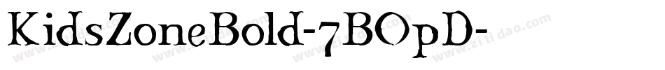 KidsZoneBold-7BOpD字体转换