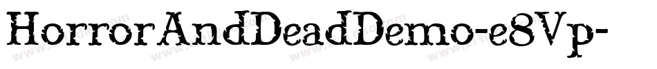HorrorAndDeadDemo-e8Vp字体转换