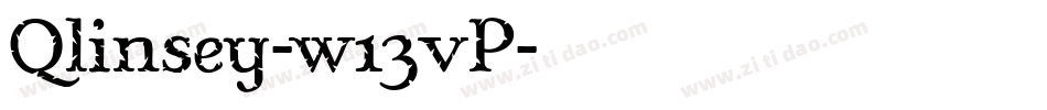 Qlinsey-w13vP字体转换