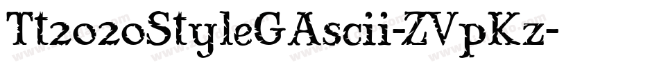 Tt2020StyleGAscii-ZVpKz字体转换