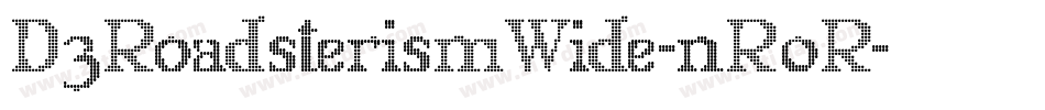 D3RoadsterismWide-nR0R字体转换