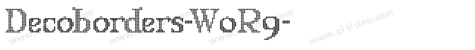 Decoborders-W0R9字体转换