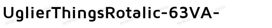 UglierThingsRotalic-63VA字体转换
