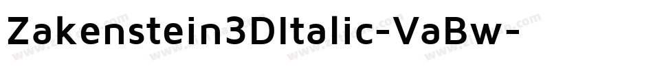 Zakenstein3DItalic-VaBw字体转换