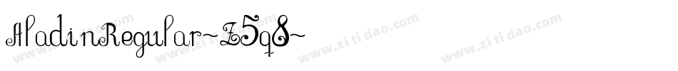 AladinRegular-Z5q8字体转换
