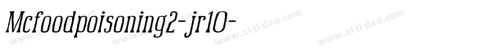 Mcfoodpoisoning2-jr1O字体转换