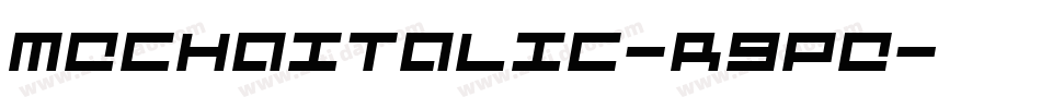 MechaItalic-R9pE字体转换