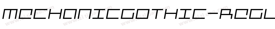 MechanicGothic-Regular字体转换