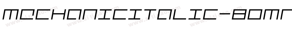 MechanicItalic-8OMn字体转换