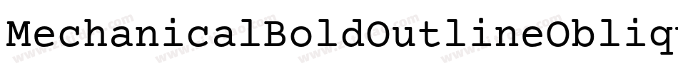 MechanicalBoldOutlineOblique-OP48字体转换