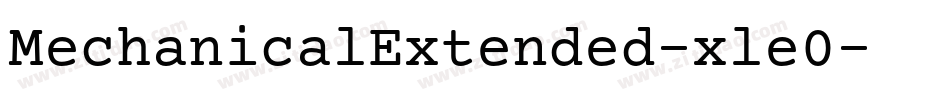 MechanicalExtended-xle0字体转换