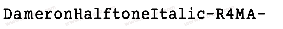 DameronHalftoneItalic-R4MA字体转换