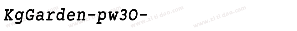 KgGarden-pw3O字体转换