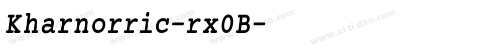 Kharnorric-rx0B字体转换 Kharnorric-rx0B字体转换