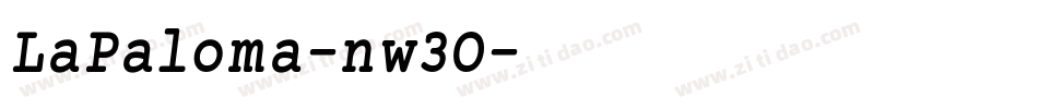 LaPaloma-nw3O字体转换