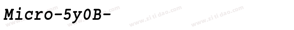 Micro-5y0B字体转换