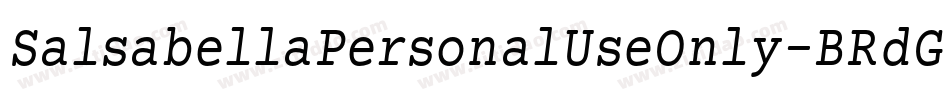 SalsabellaPersonalUseOnly-BRdG字体转换