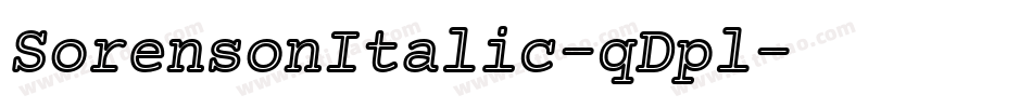 SorensonItalic-qDpl字体转换