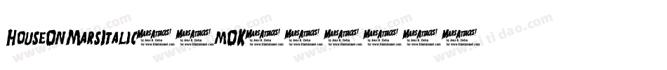 HouseOnMarsItalic-2mOK字体转换