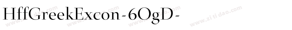 HffGreekExcon-6OgD字体转换