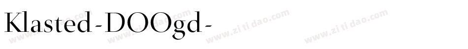 Klasted-DOOgd字体转换