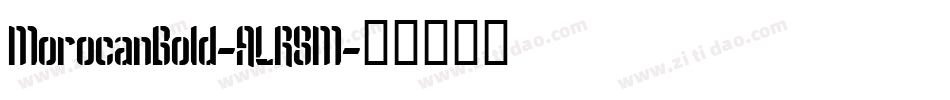 MorocanBold-ALR8M字体转换