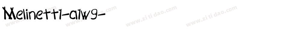 Melinett1-a1w9字体转换