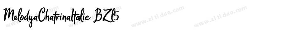 MelodyaChatrinaItalic-BZl5字体转换
