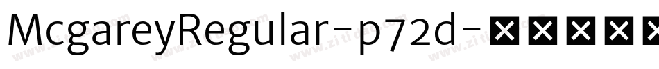 McgareyRegular-p72d字体转换