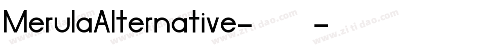 MerulaAlternative-4884字体转换