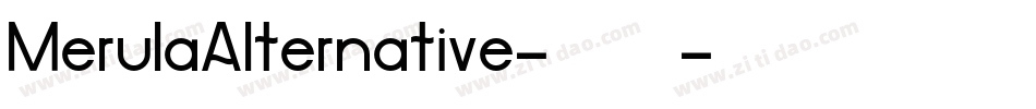 MerulaAlternative-4884字体转换