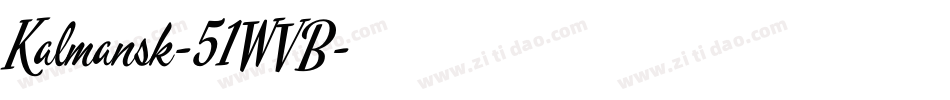 Kalmansk-51WVB字体转换