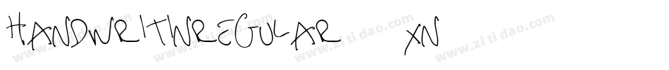 HandwritinRegular-86Xn字体转换