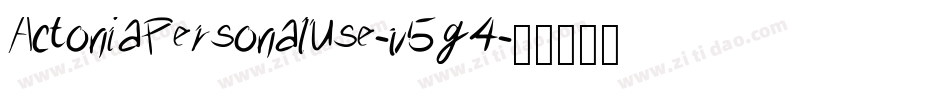 ActoniaPersonalUse-v5g4字体转换
