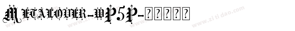 Metalover-wP5P字体转换