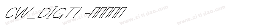 CW_DIGTL字体转换
