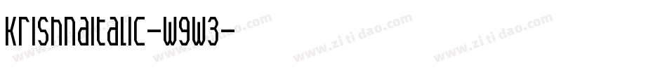 KrishnaItalic-w9w3字体转换